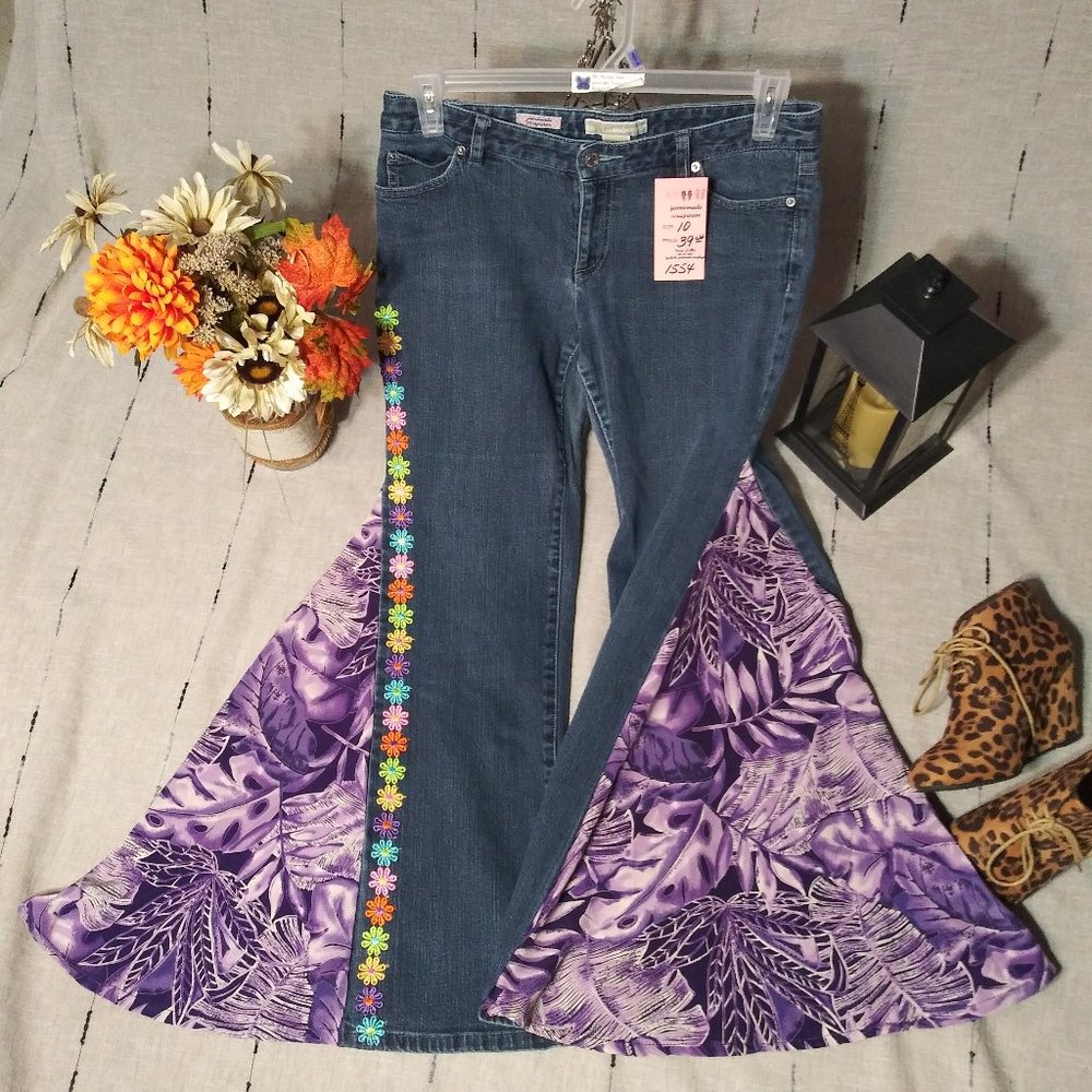 1554 Jeaniemade Size 10 Michael Kors Bell-Bottoms